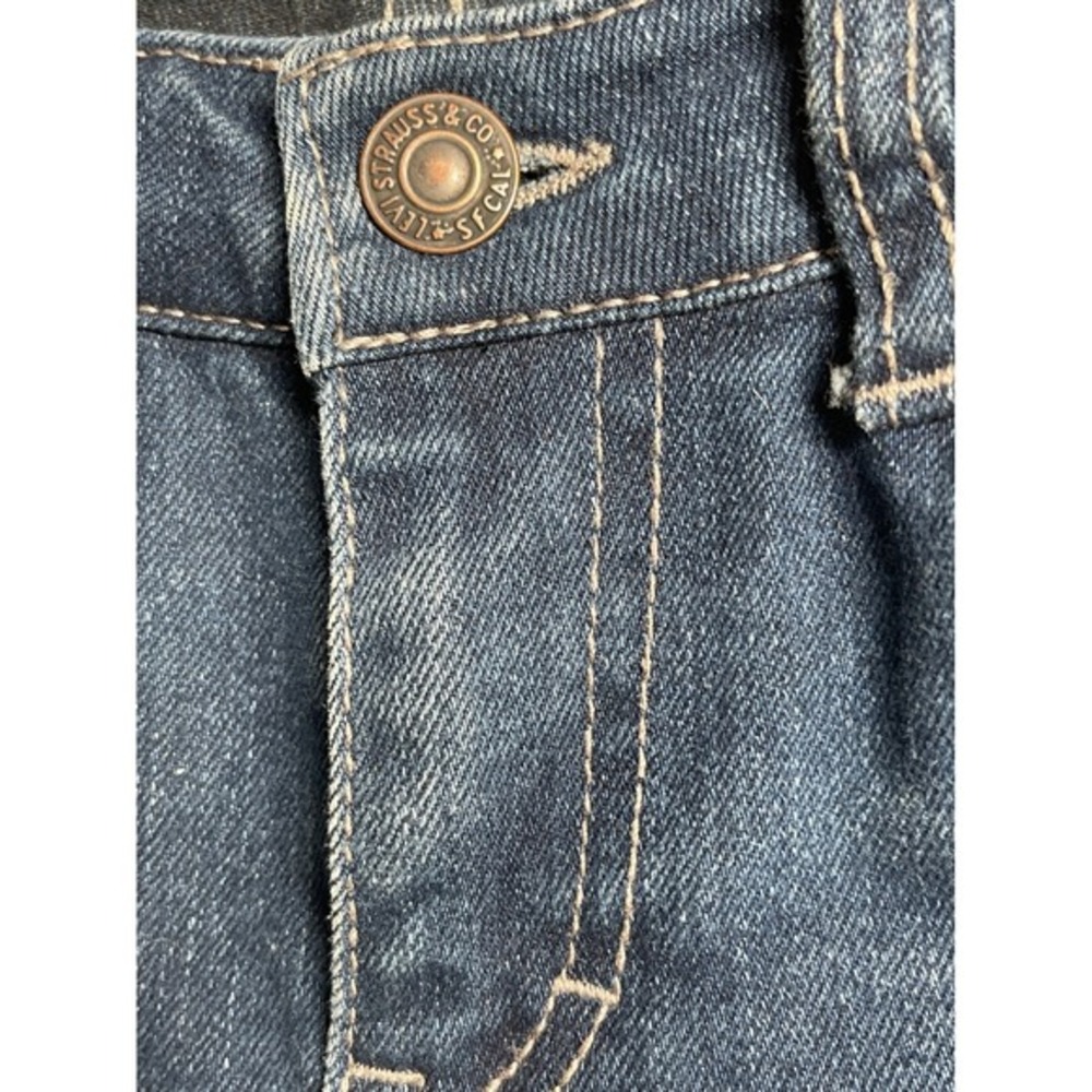 Levis Womens SZ 14 710 Super Skinny Jeans Dark Blue Denim Indie Sleaze - Picture 3 of 10